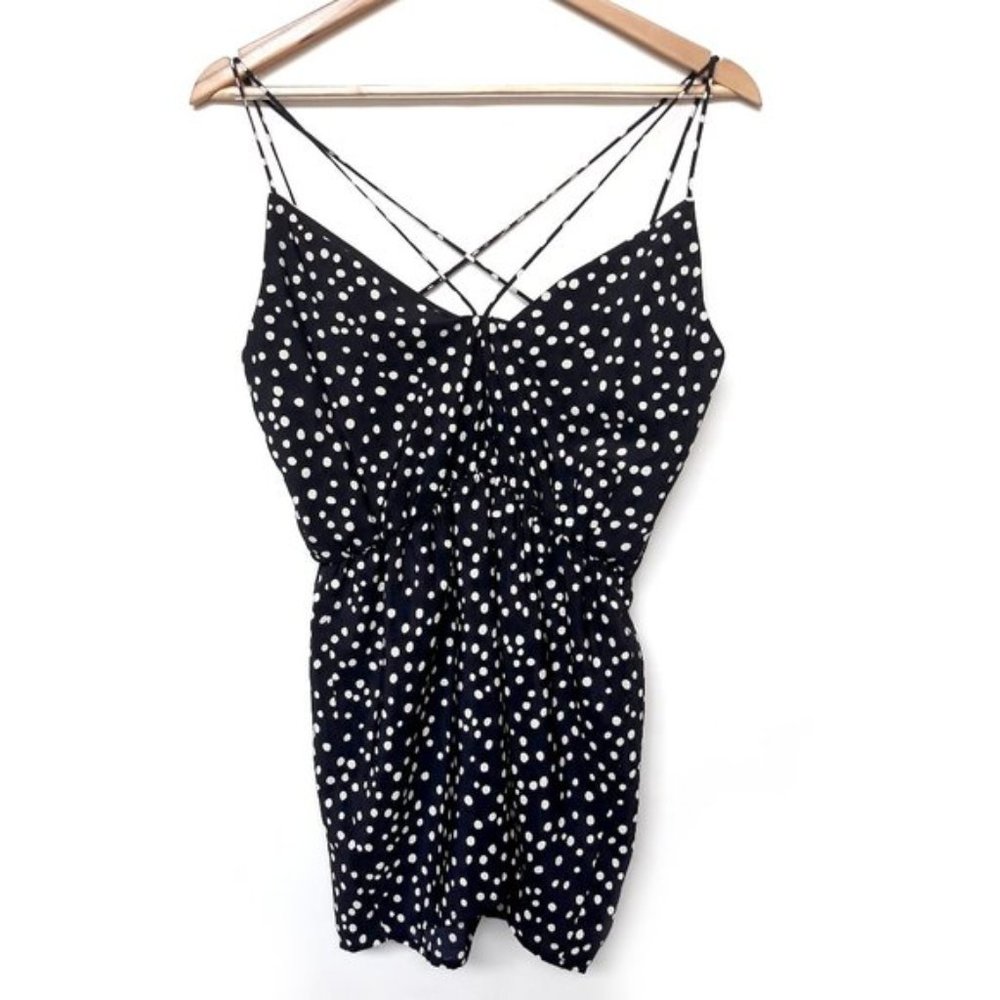 Anthropologie KIMCHI BLUE Polka Dot Romper